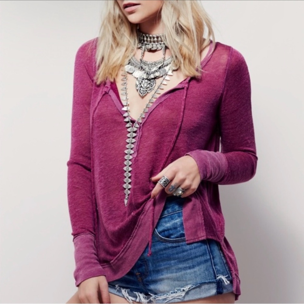 Free People Affogato Hacci Top